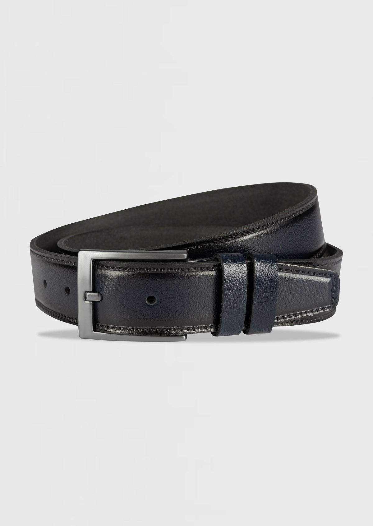Navy Leather Belt