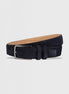 Navy Leather Belt
