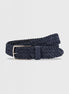 Navy Leather Belt