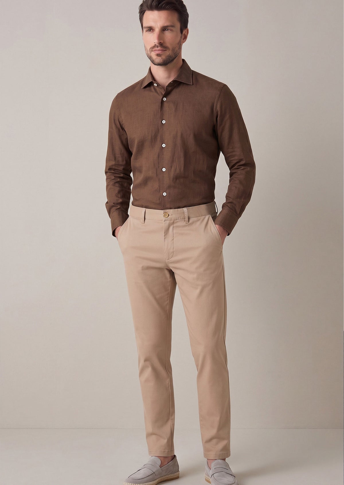 Brown Long Sleeve Shirt