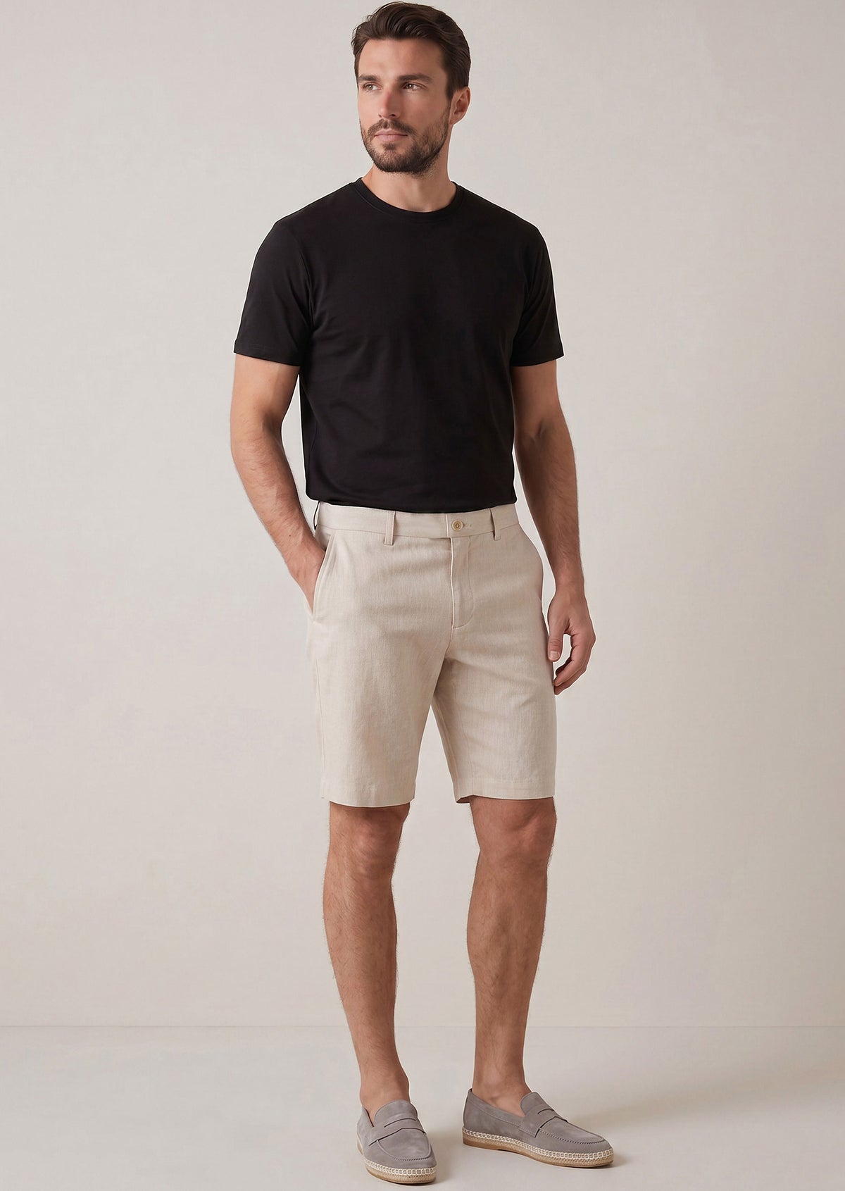 Beige Bermuda Short
