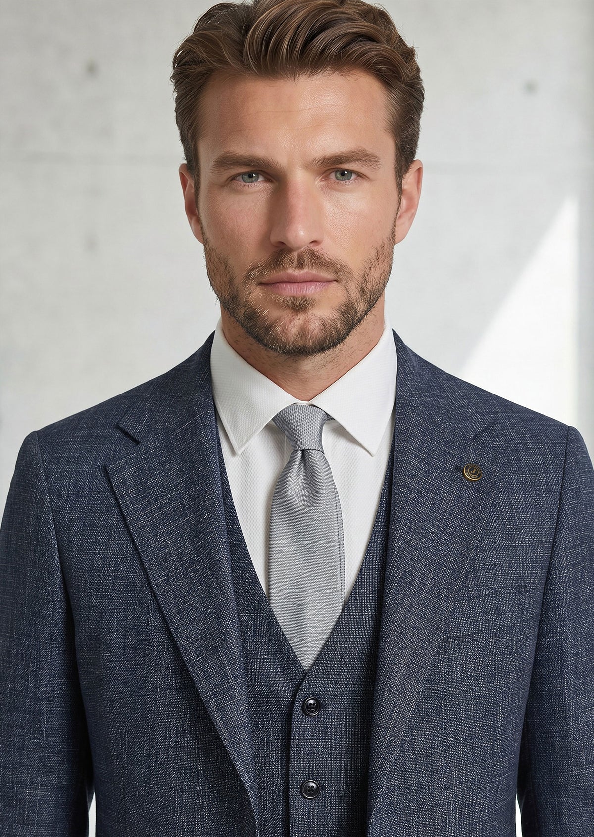 Light Navy Three-Piece Suit