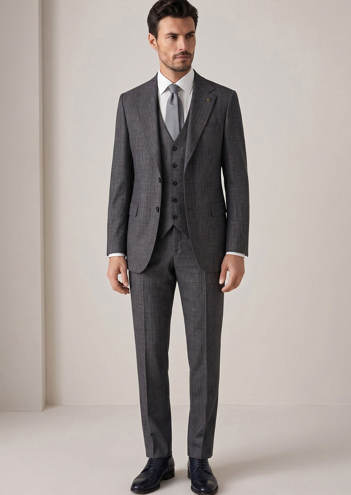 Dark Navy Three-Piece Suit