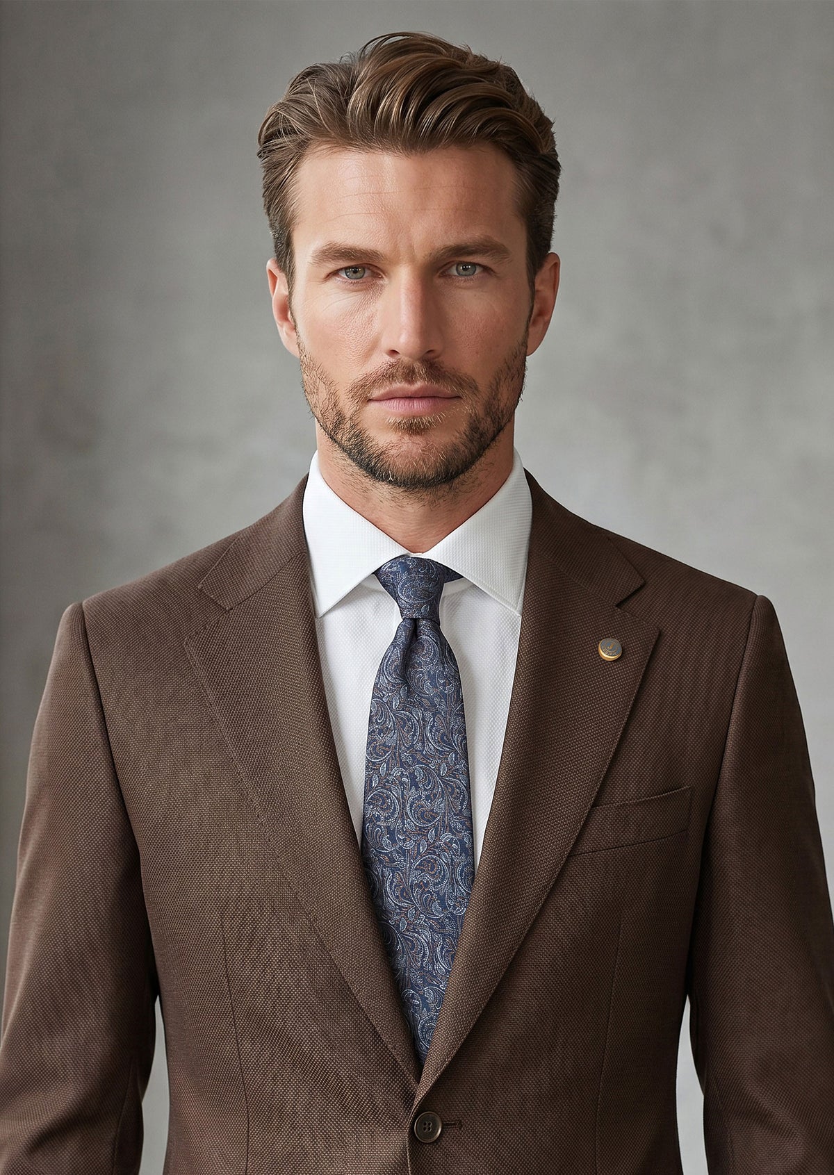 Brown Three-Piece Suit