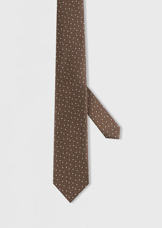 Brown Patterned Tie