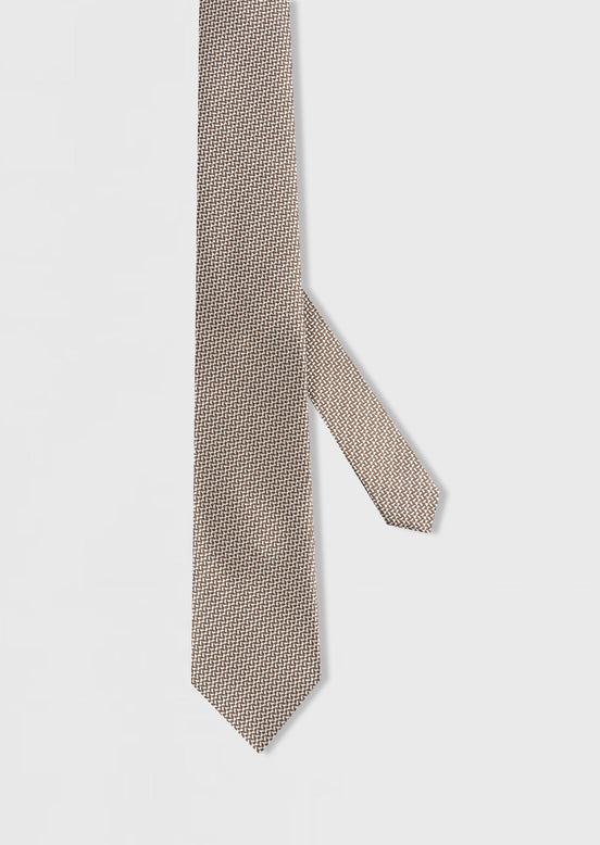 Light Brown Patterned Tie