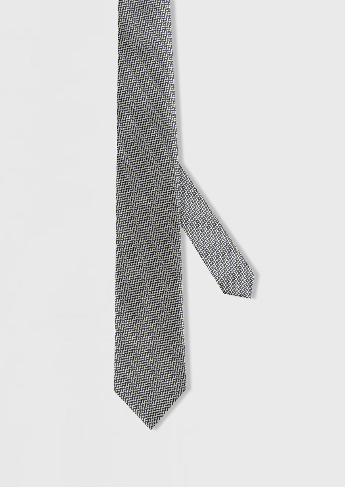 Dark Grey Patterned Tie