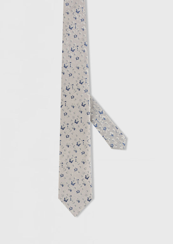 Grey Patterned Tie