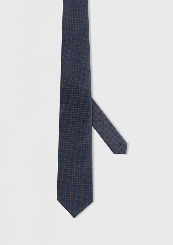 Dark Navy Patterned Tie