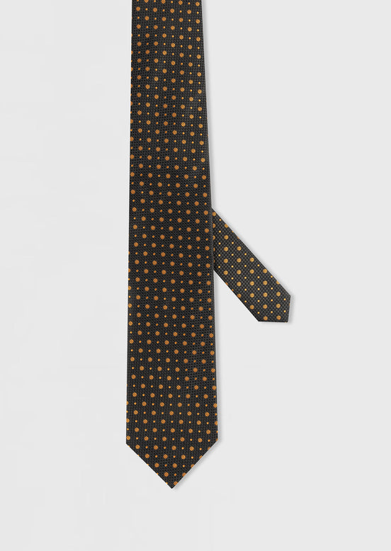Black Patterned Tie