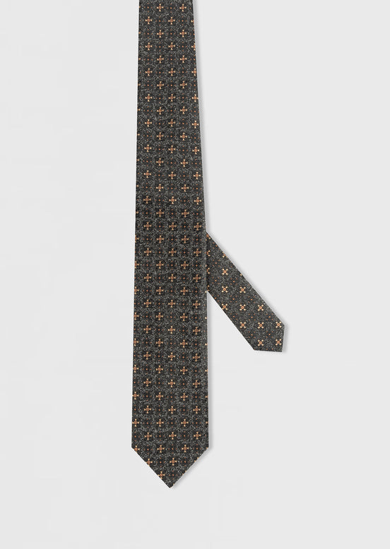 Black Patterned Tie