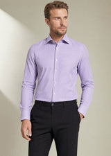 White - Purple Long Sleeve Shirt