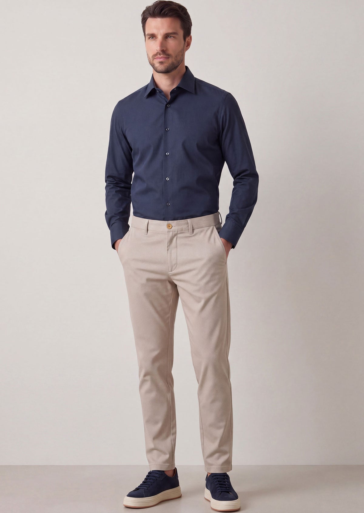 Dark Navy Long Sleeve Shirt