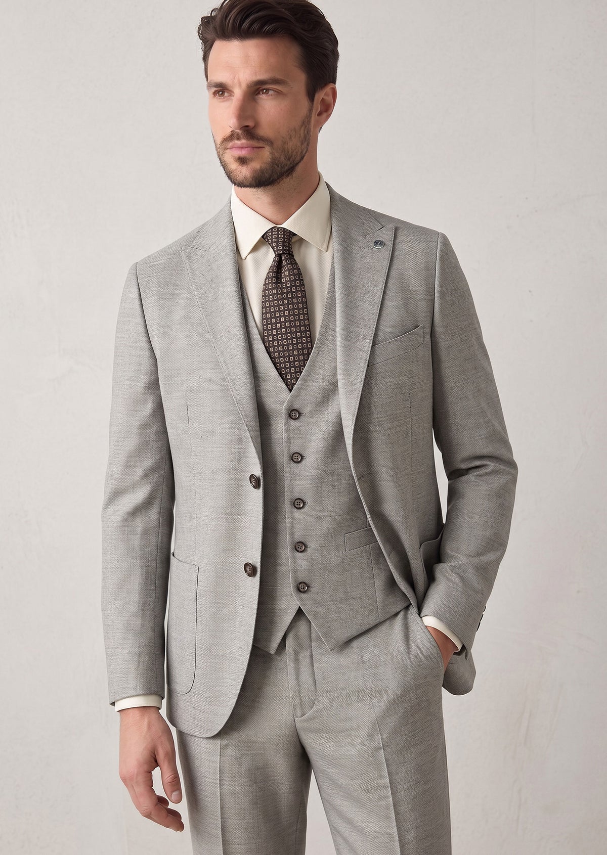 Grey Three-Piece Suit
