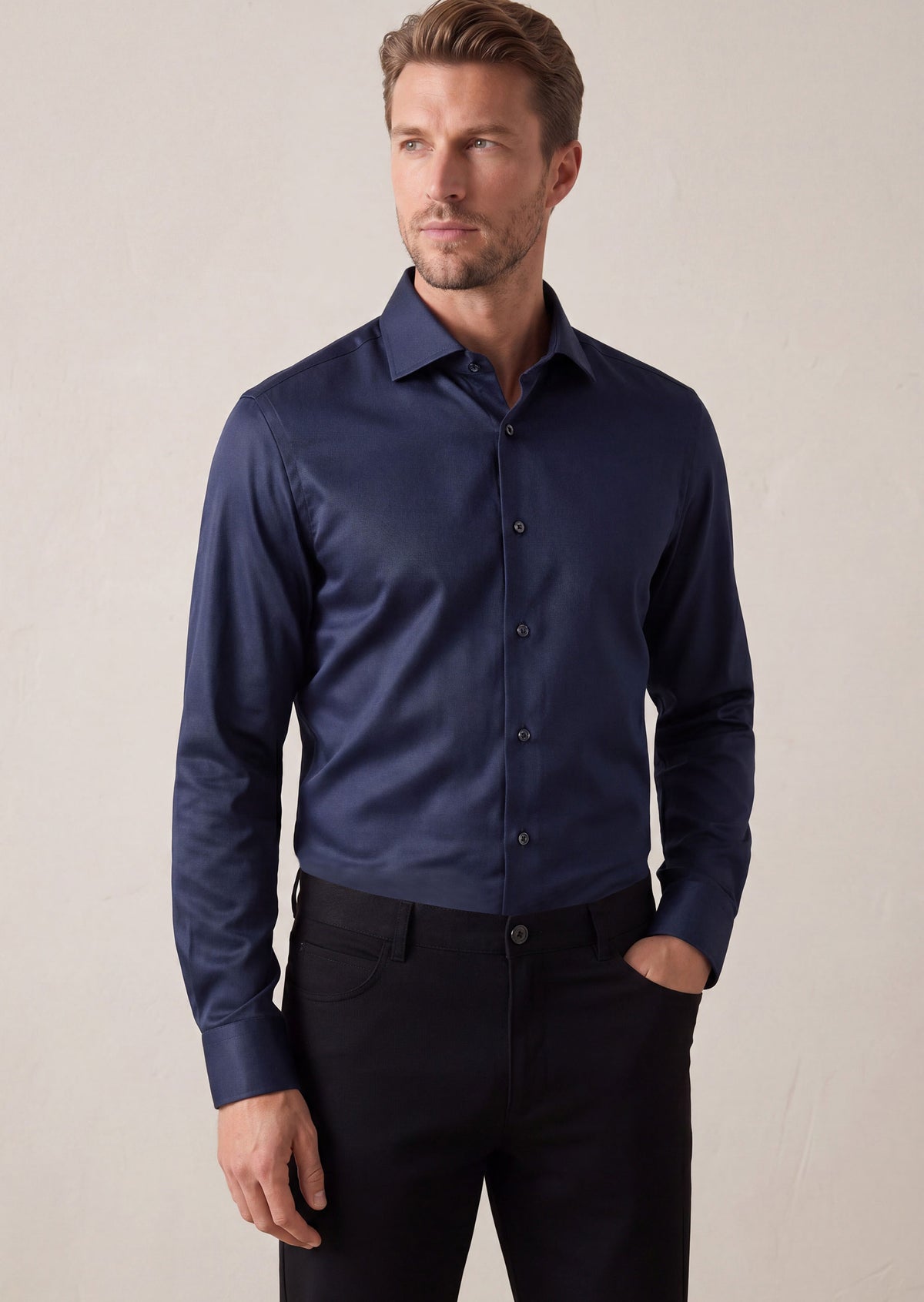 Navy Long Sleeve Shirt