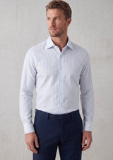 White - Blue Long Sleeve Shirt