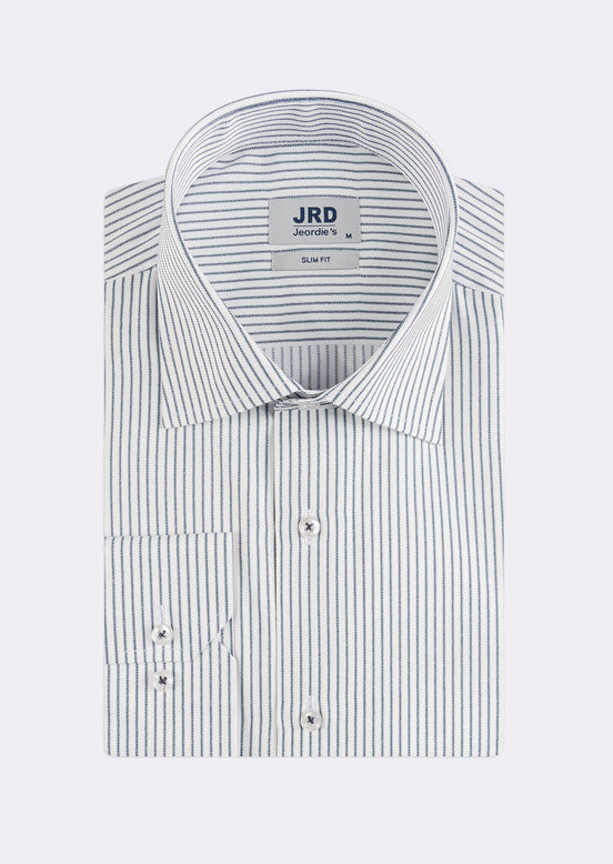 White - Navy Long Sleeve Shirt
