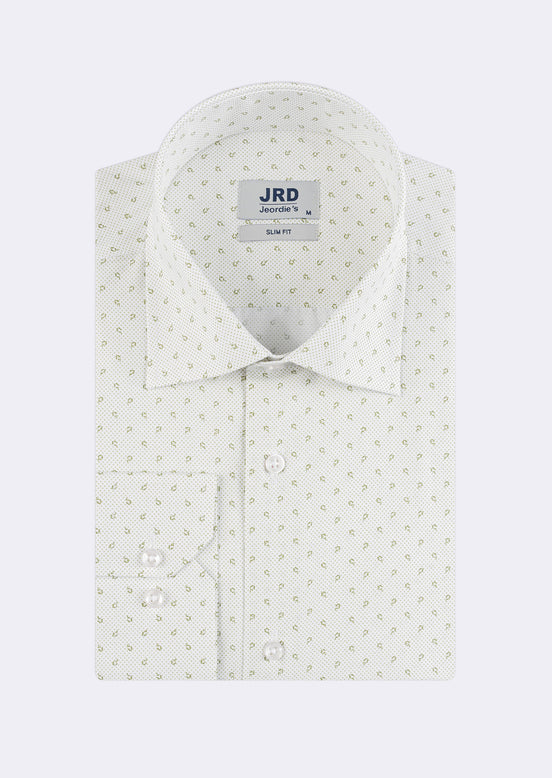 White - Green Long Sleeve Shirt