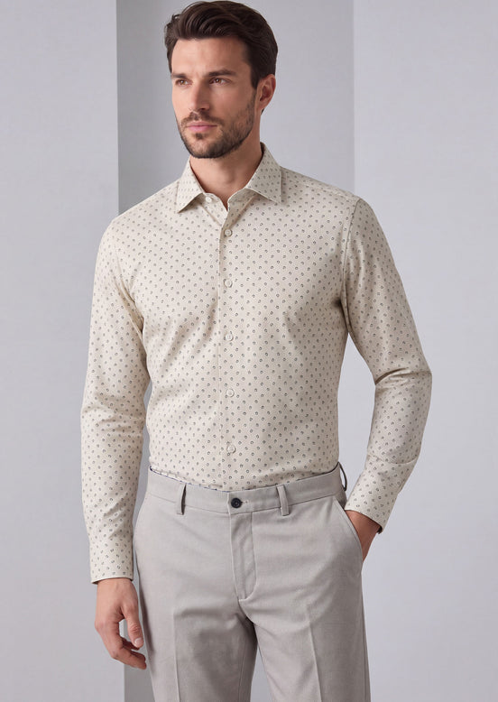 Grey - Navy Long Sleeve Shirt