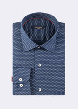 Navy - White Long Sleeve Shirt