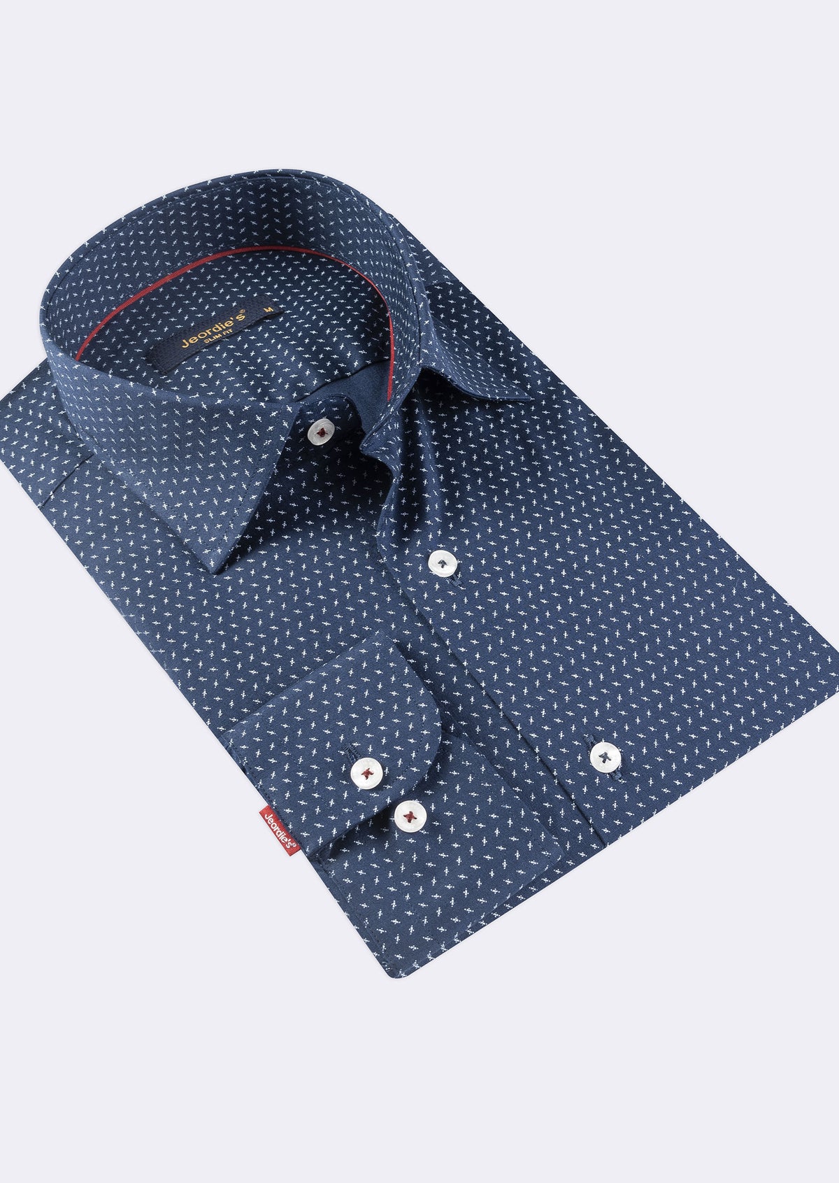 Navy - White Long Sleeve Shirt
