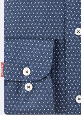 Navy - White Long Sleeve Shirt