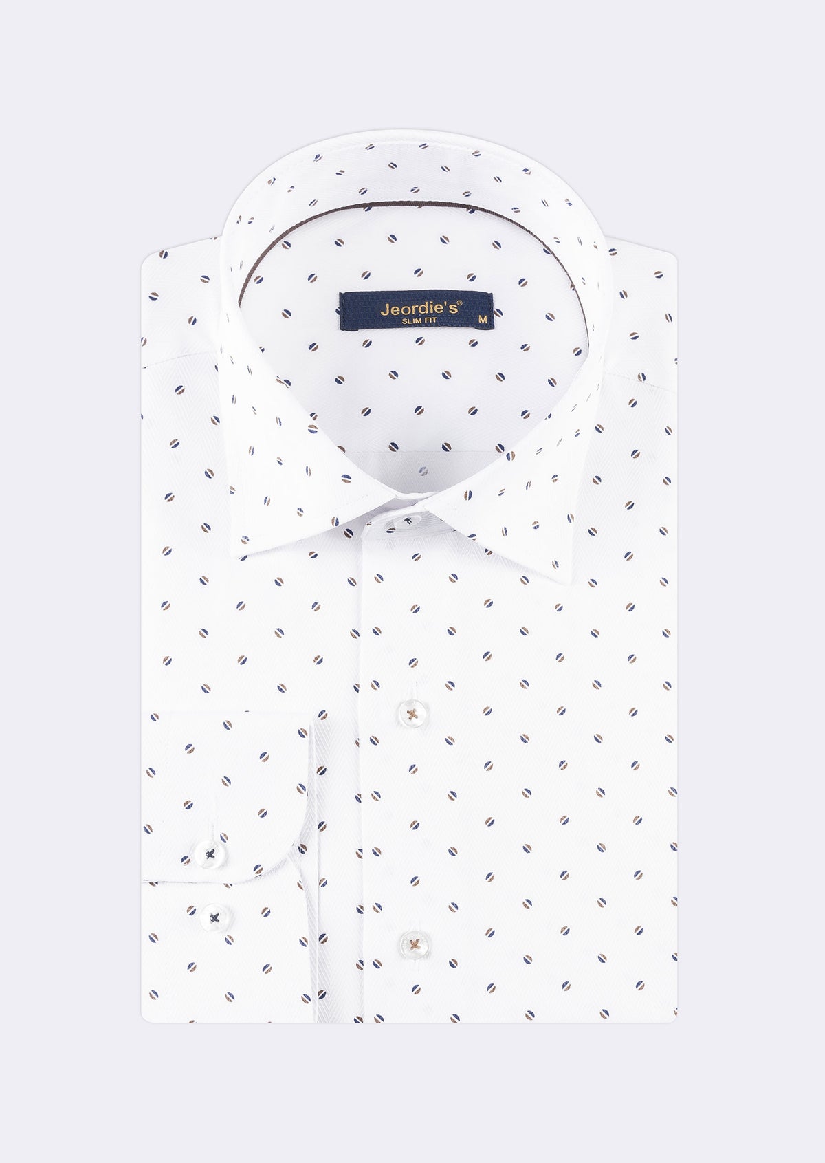 White - Brown Long Sleeve Shirt