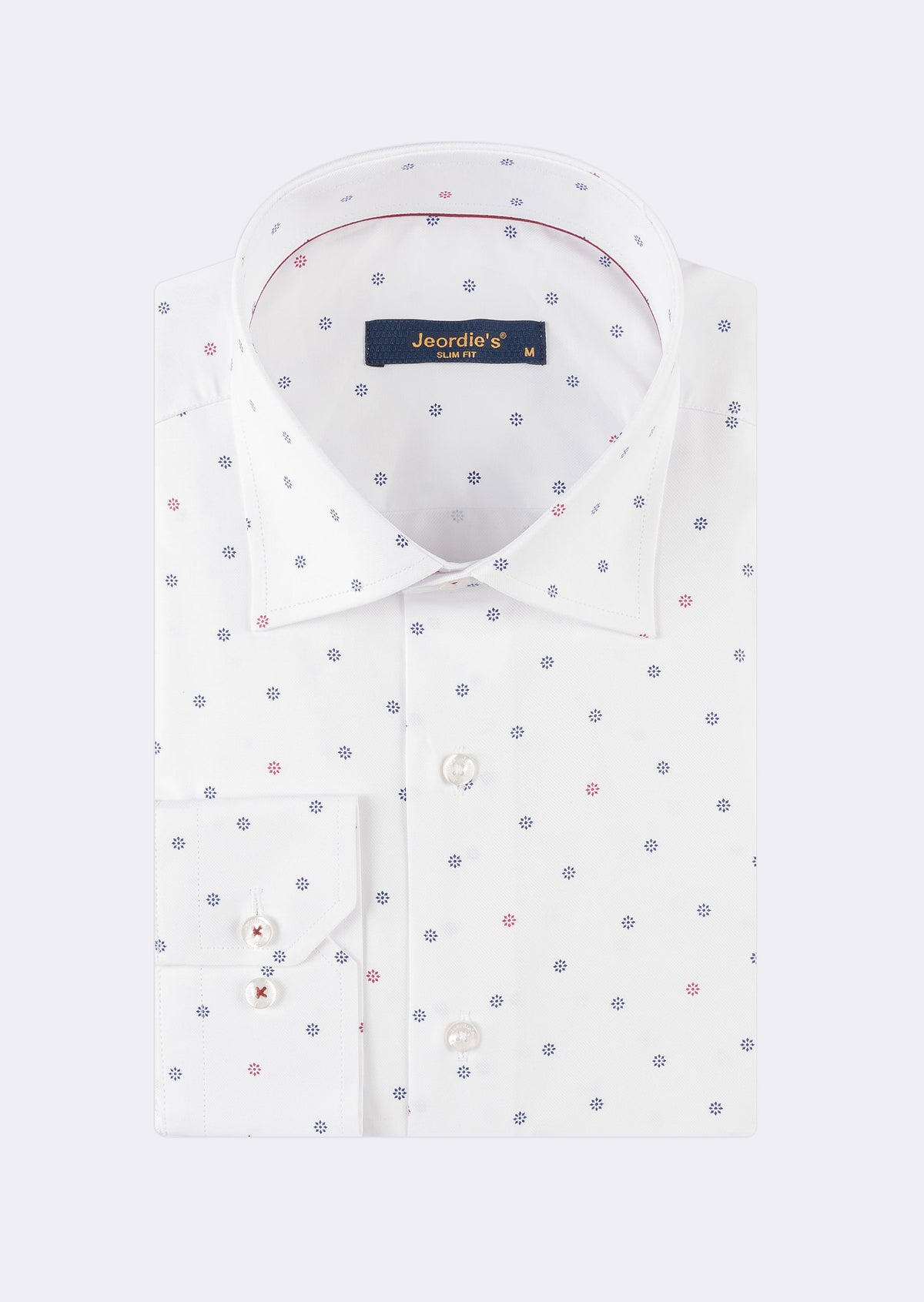 White - Burgundy Long Sleeve Shirt