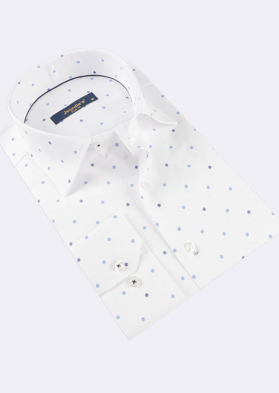 White - Navy Long Sleeve Shirt