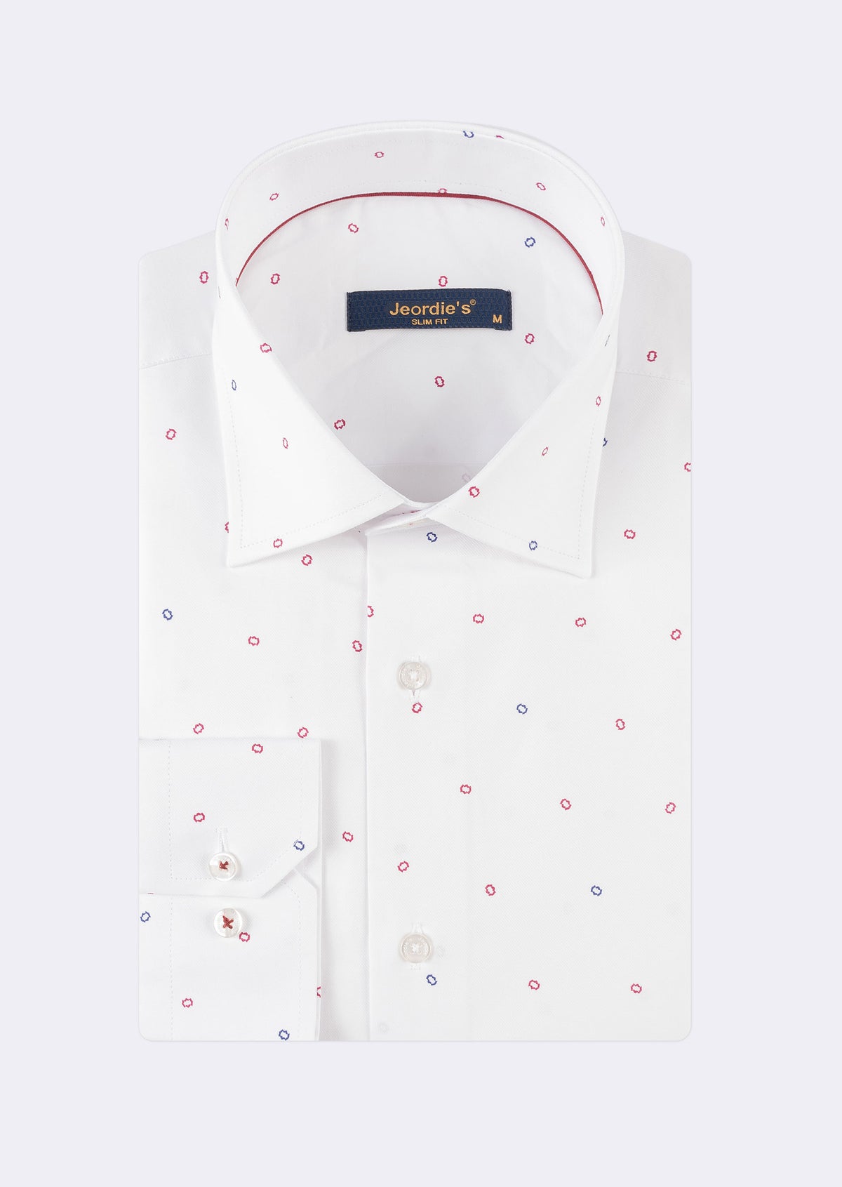 White - Burgundy Long Sleeve Shirt