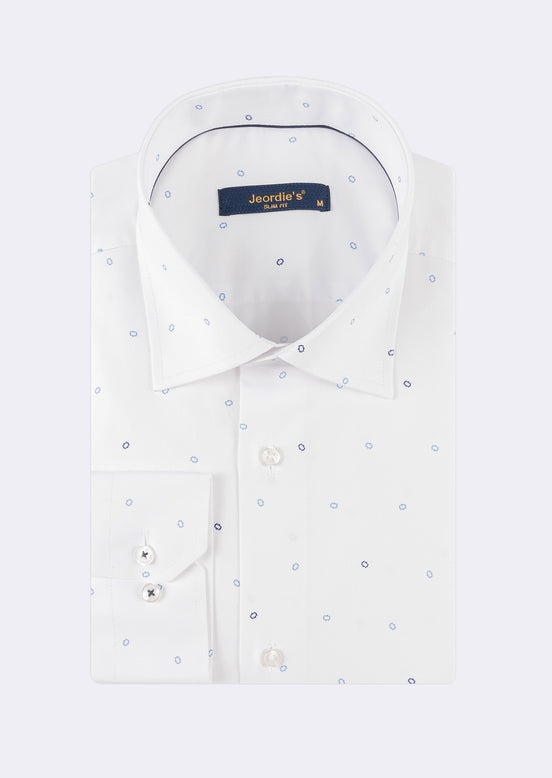 White - Navy Long Sleeve Shirt