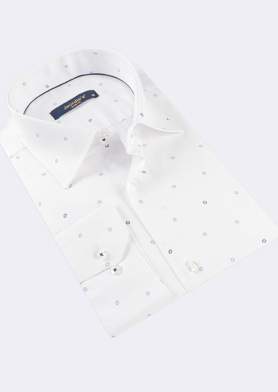 White - Navy Long Sleeve Shirt