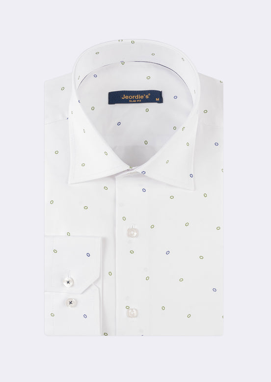 White - Green Long Sleeve Shirt