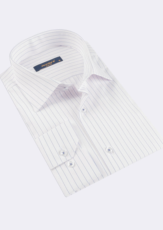 White - Navy Long Sleeve Shirt