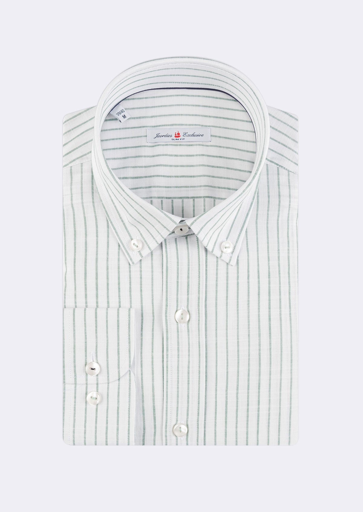 White - Green Long Sleeve Shirt