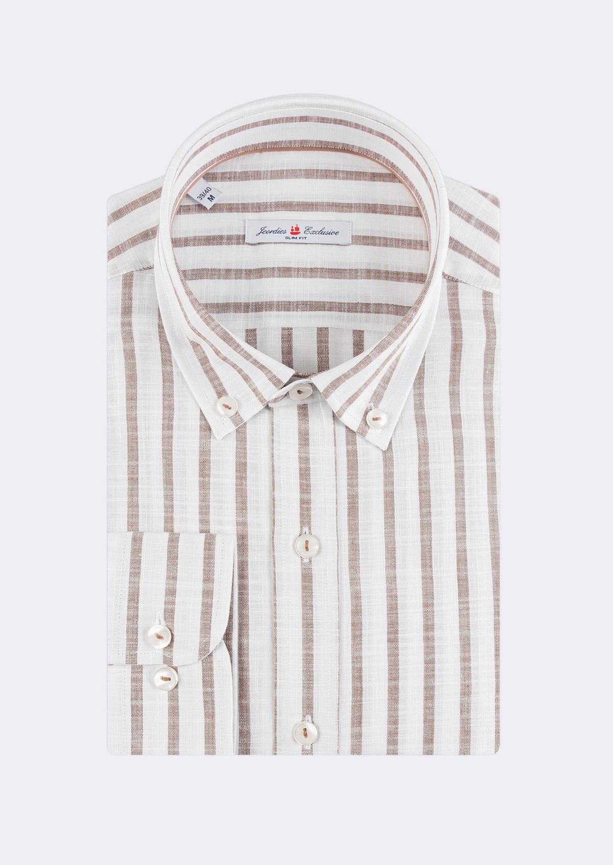White - Brown Long Sleeve Shirt