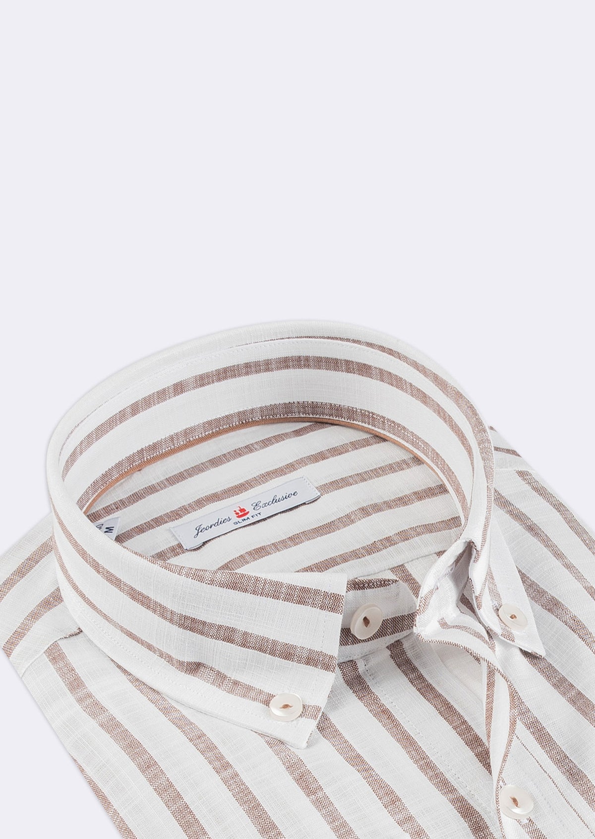 White - Brown Long Sleeve Shirt