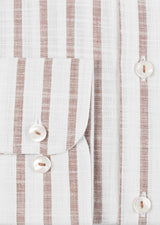 White - Brown Long Sleeve Shirt