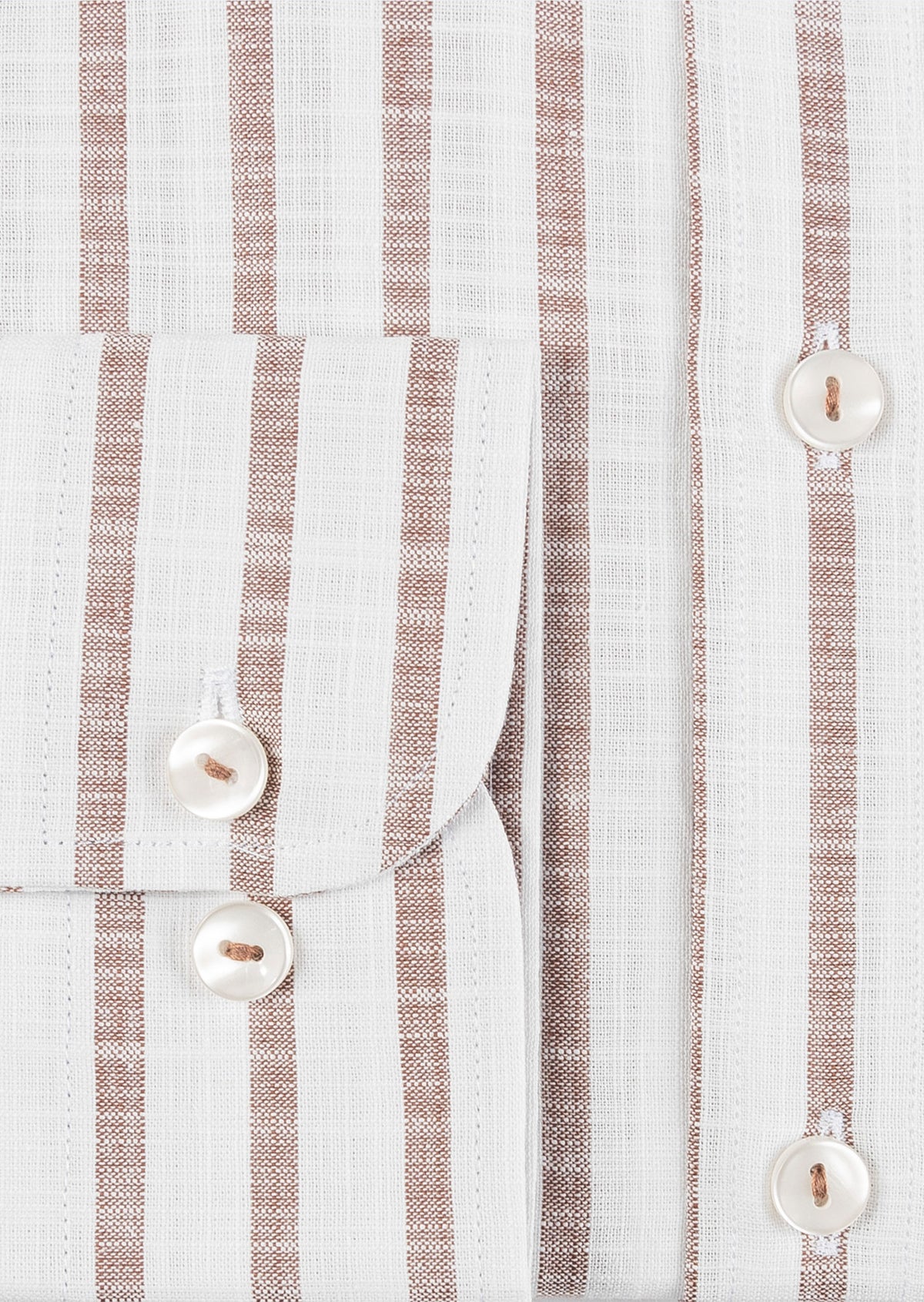 White - Brown Long Sleeve Shirt