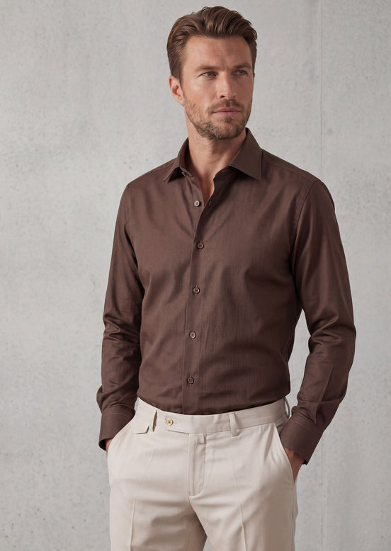 Brown Long Sleeve Shirt