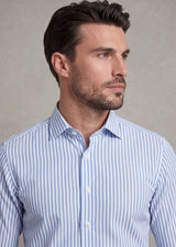 White - Blue Long Sleeve Shirt