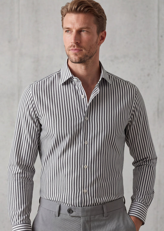 White - Black Long Sleeve Shirt