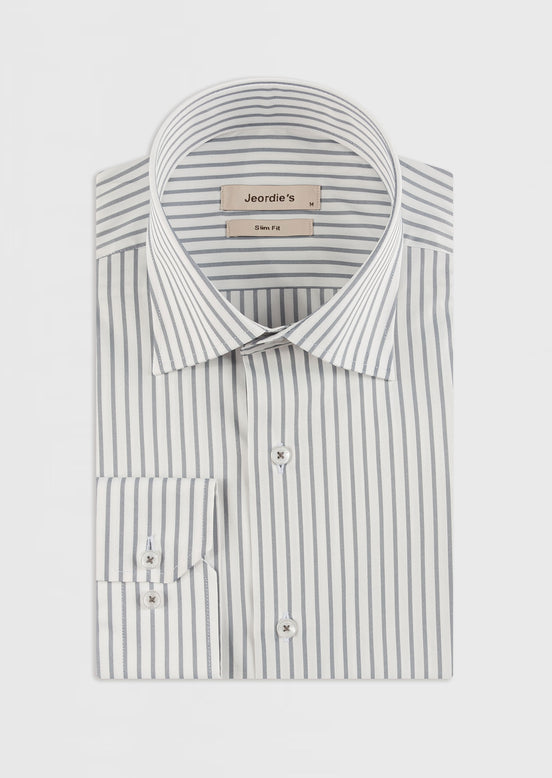 White - Navy Long Sleeve Shirt