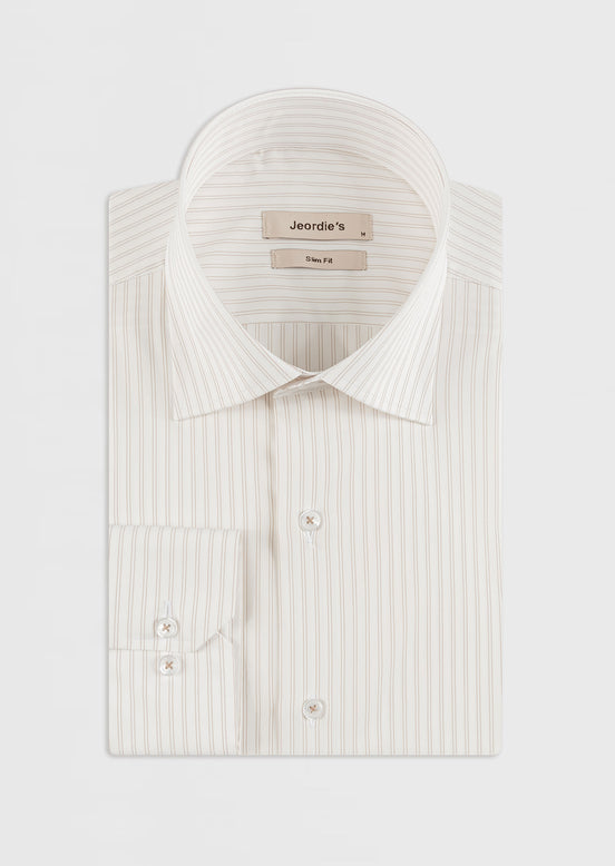 White - Beige Long Sleeve Shirt