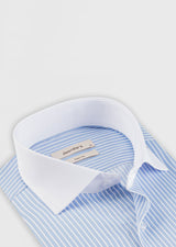 Blue - White Long Sleeve Shirt