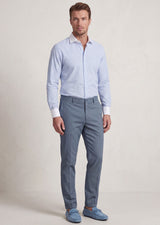 Blue - White Long Sleeve Shirt