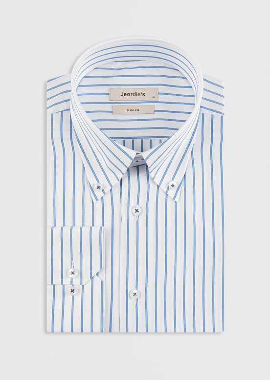 White - Blue Long Sleeve Shirt