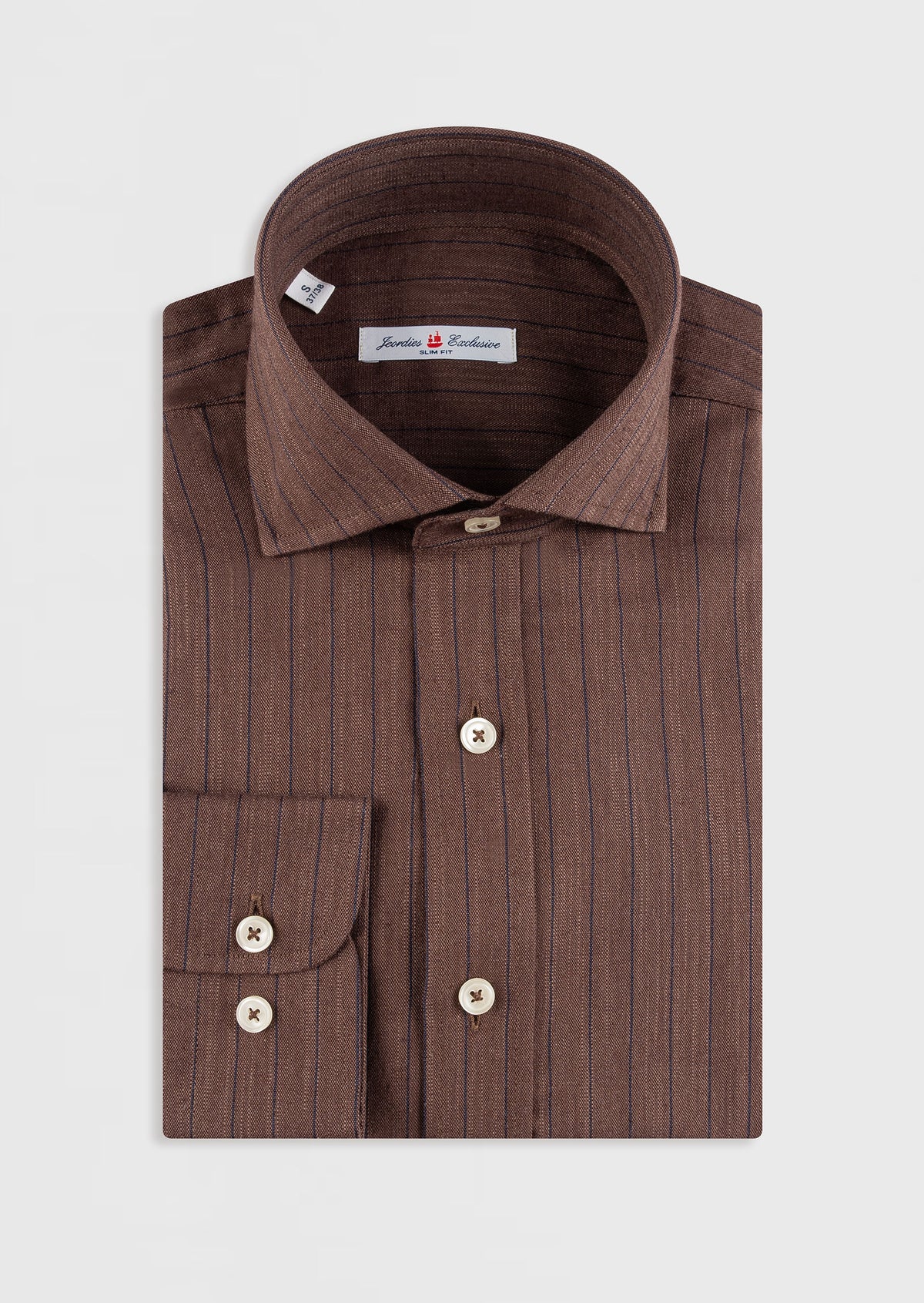 Brown - Navy Long Sleeve Shirt