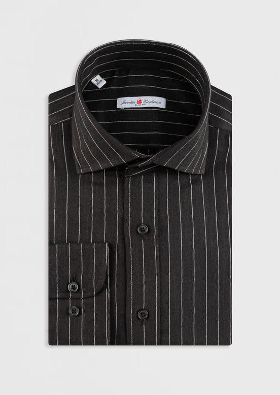 Black - White Long Sleeve Shirt
