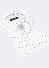 White - Brown Short Sleeve Shirt